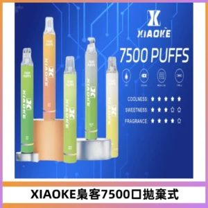 XIAOKE梟客7500Puffs跑馬燈拋棄式電子煙 可發光一次性
